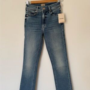 MOTHER Straight Leg Jeans in Classic Blue